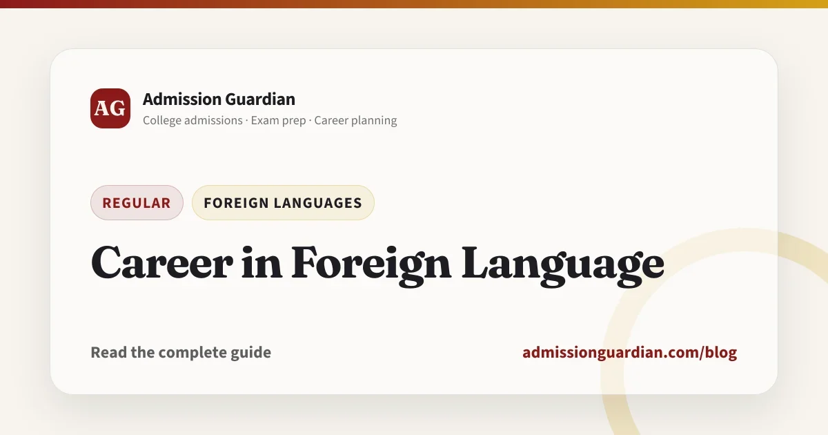 Career in Foreign Language