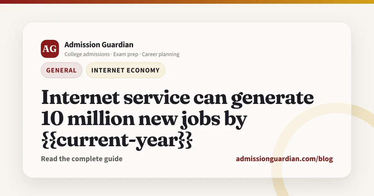 Internet service can generate 10 million new jobs by {{current-year}}