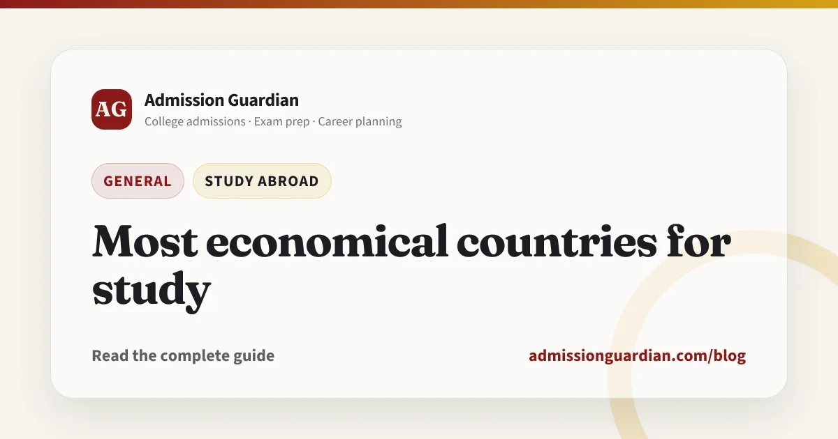 Most economical countries for study