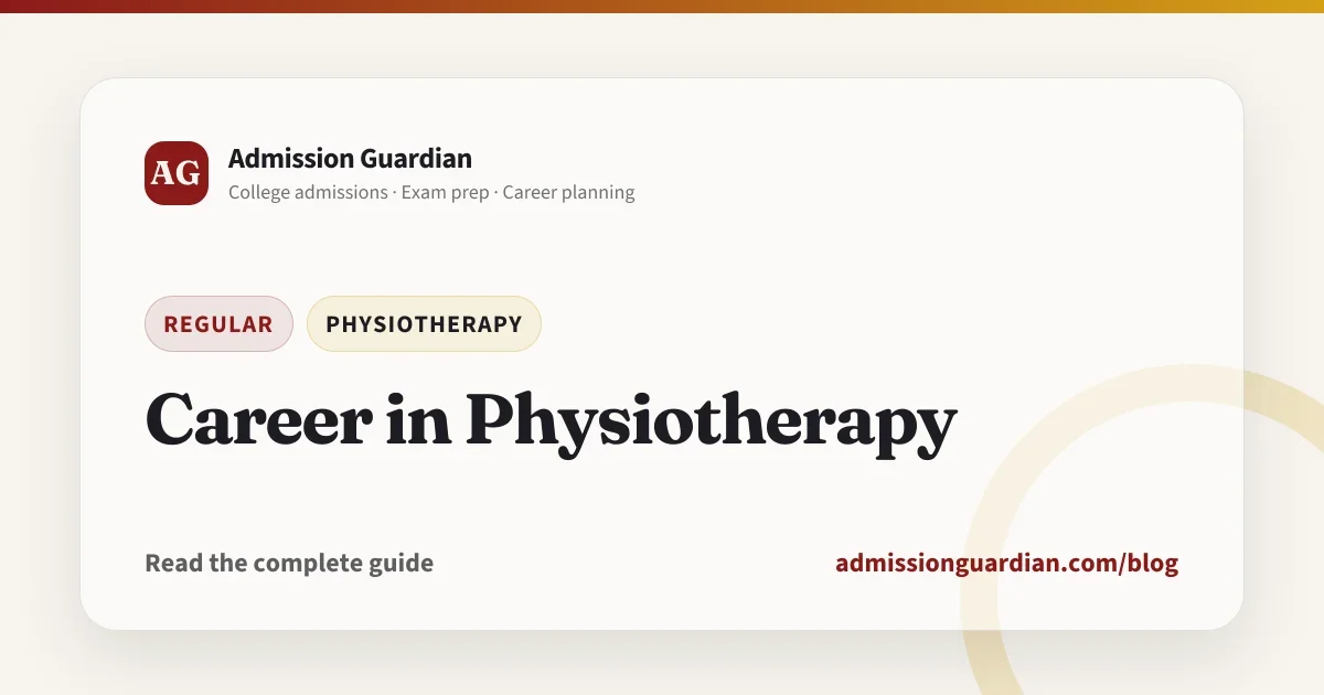 Career in Physiotherapy