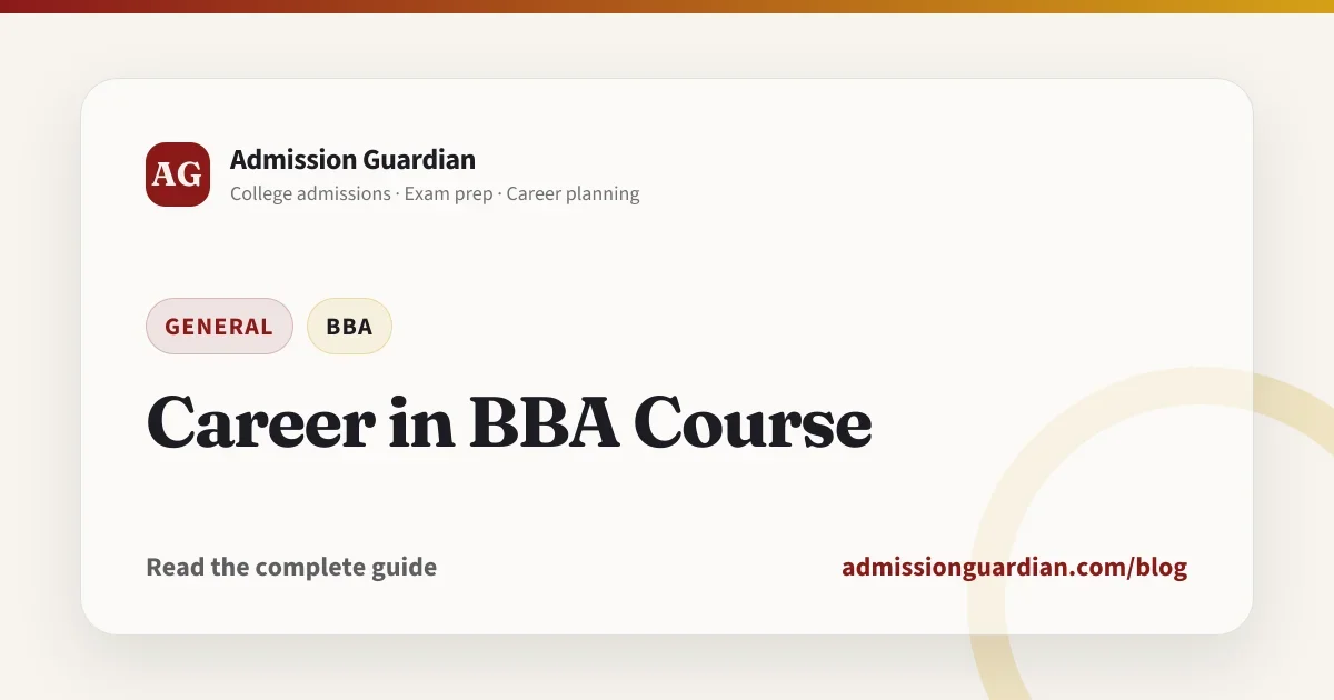 Career in BBA Course