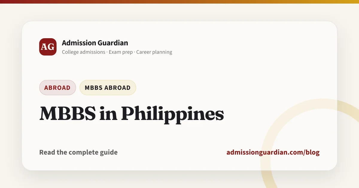 MBBS in Philippines
