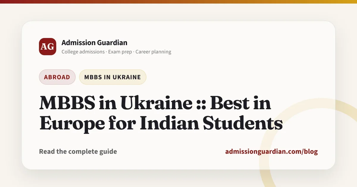 MBBS in Ukraine :: Best in Europe for Indian Students