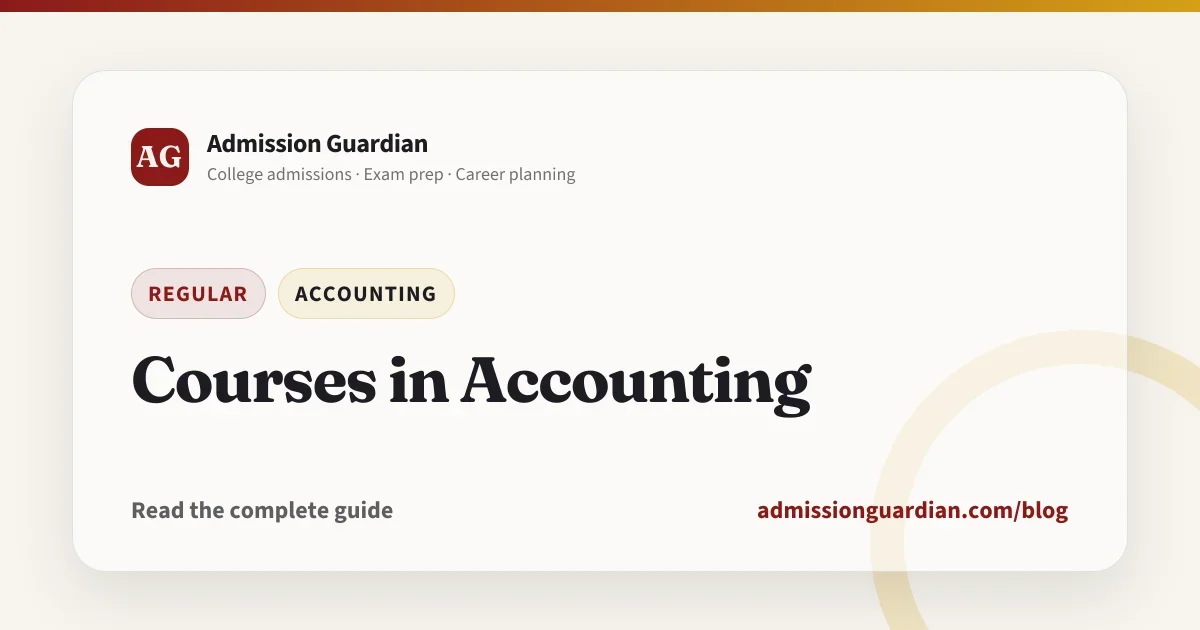 Courses in Accounting