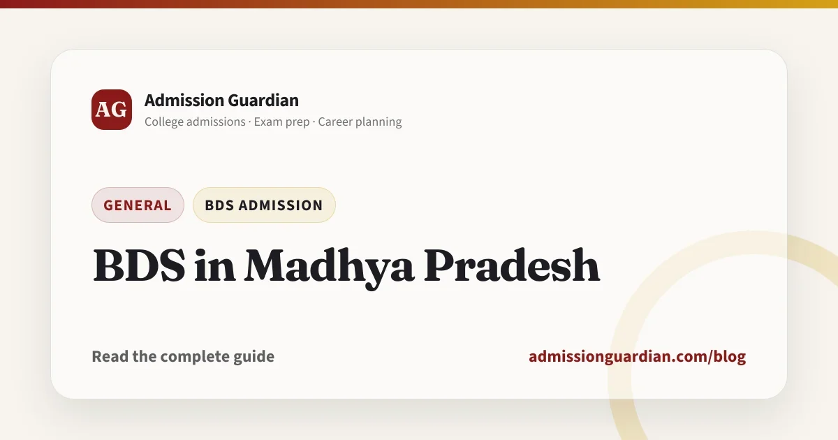 BDS in Madhya Pradesh