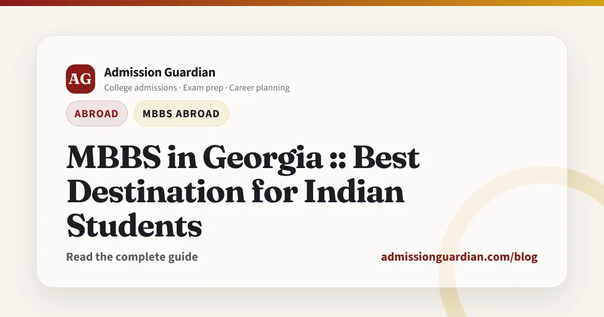 MBBS in Georgia :: Best Destination for Indian Students