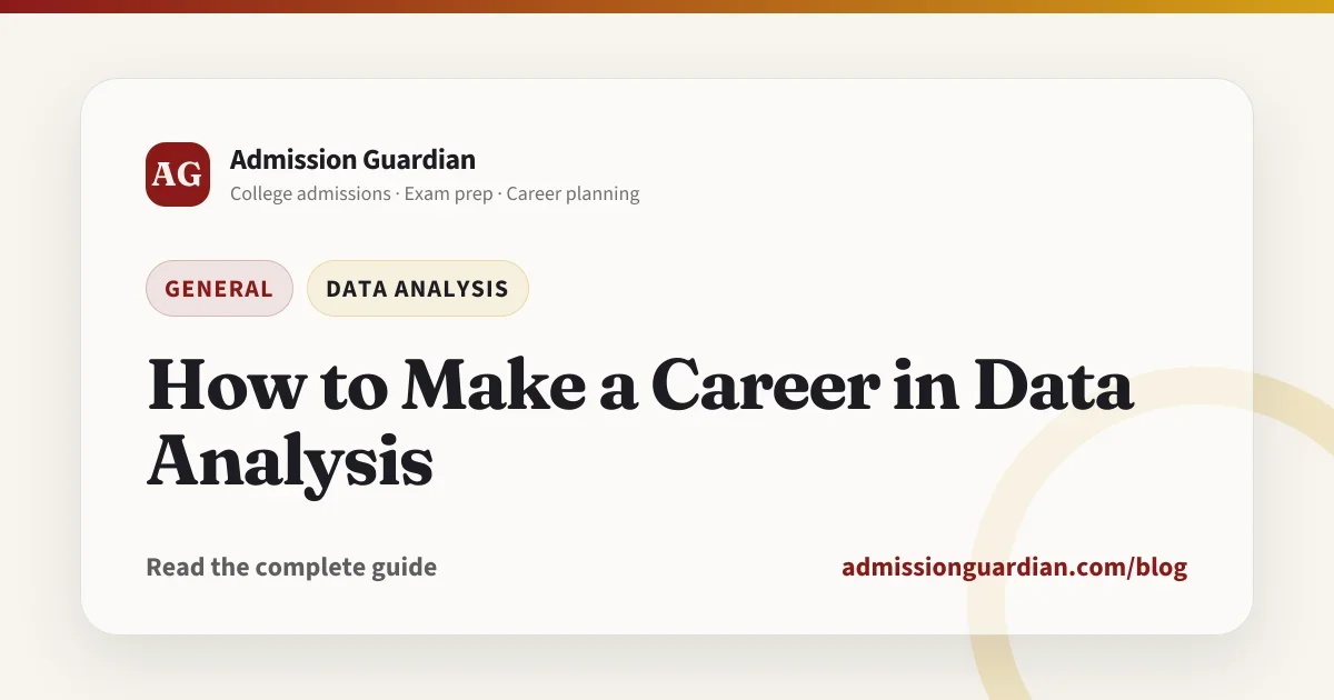 How to Make a Career in Data Analysis