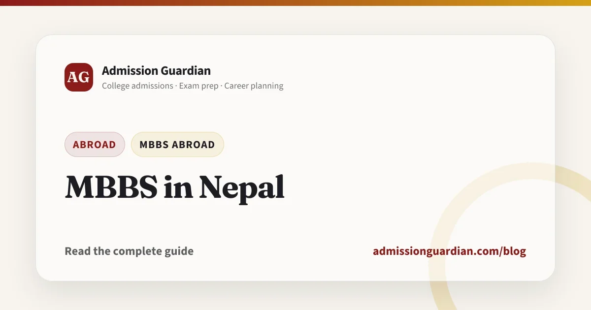 MBBS in Nepal