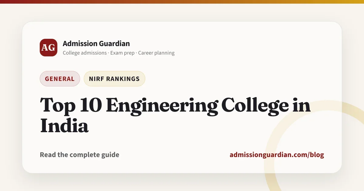 Top 10 Engineering College in India