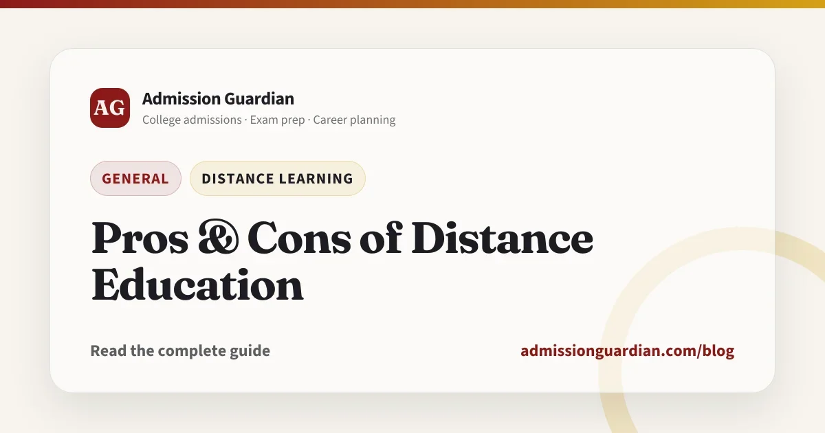 Pros & Cons of Distance Education
