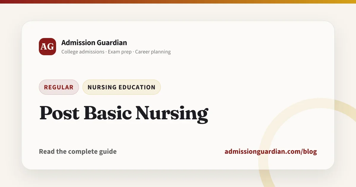 Post Basic Nursing