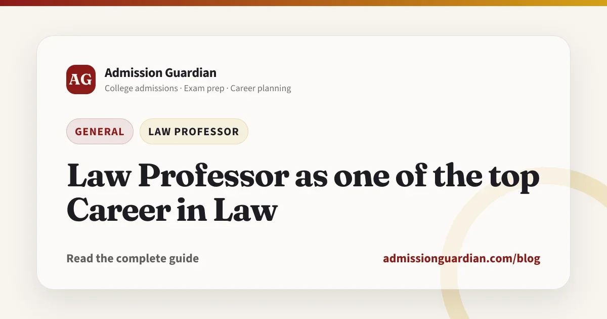 Law Professor as one of the top Career in Law