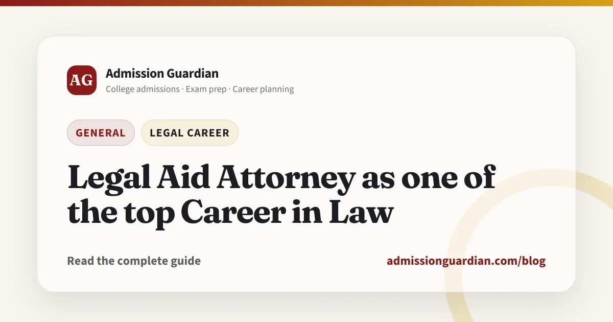 Legal Aid Attorney as one of the top Career in Law