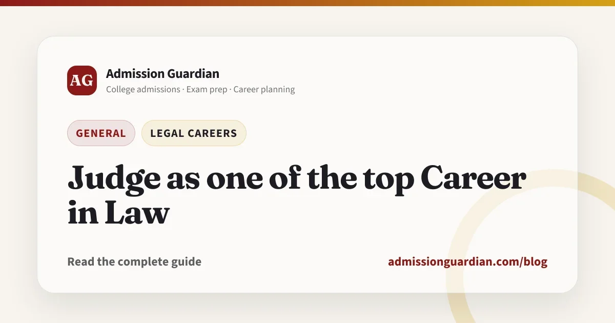 Judge as one of the top Career in Law