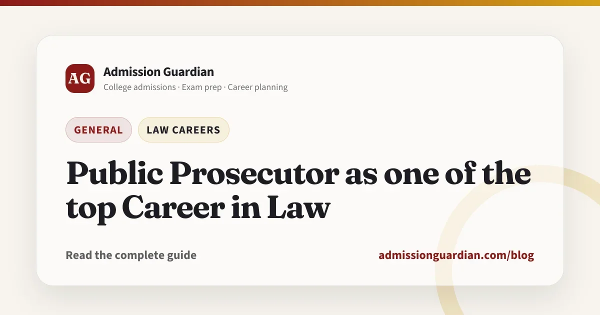 Public Prosecutor as one of the top Career in Law