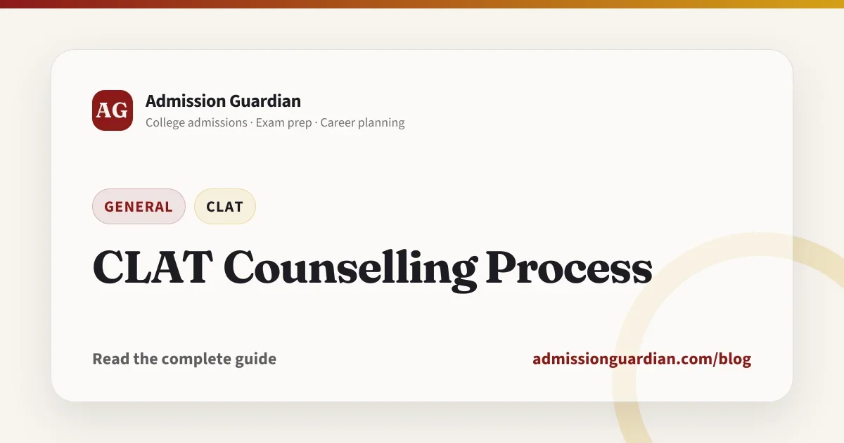 CLAT Counselling Process