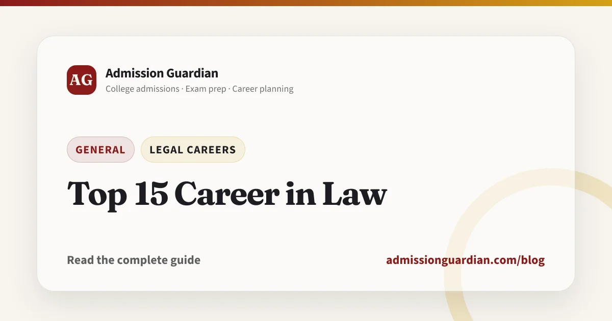 Top 15 Career in Law
